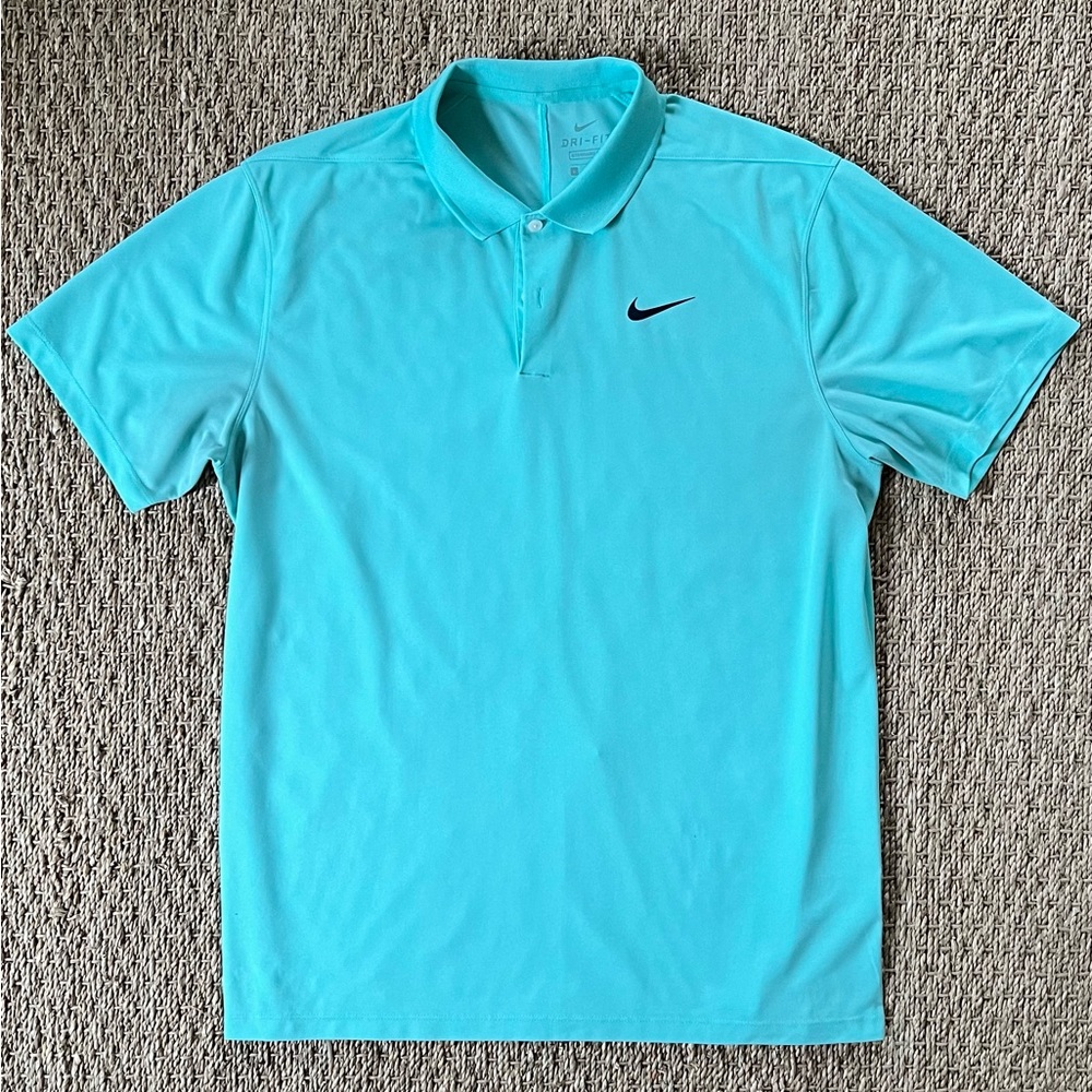 Nike Men’s Dri-Fit Polo Size L Standard Fit Blue